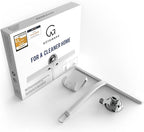 GÜTEWERK Shower Squeegee for Glass Doors, Silicone Window Squeegee, Bathroom and Glass Cleaning - White - 11 Inch