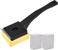 Grill Brush Bristle Free,Steam Cleaning Grill Brush,Pumice BBQ Grill Cleaner,Replaceable Head Barbecue Grill Cleaning Brush,with BBQ Cleaning Pad(1pcs) and Grill Stone Cleaning Block(2pcs)