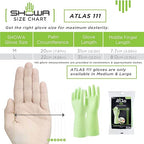 SHOWA 111 Skin-Friendly Dishwashing Gloves, Latex-Free PVC, Reusable Housekeeping Gloves with Cotton Liner, Non-Slip Grip for Kitchen & Gardening, Made in Japan, Large, 2-Pairs