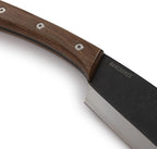 Barebones Japanese NATA Hatchet - 7-Inch Stainless Steel Machete – Durable Full Tang Design with Walnut Handle and Canvas Sheath – Perfect for Medium to Heavy-Duty Chopping, Splitting and Cutting