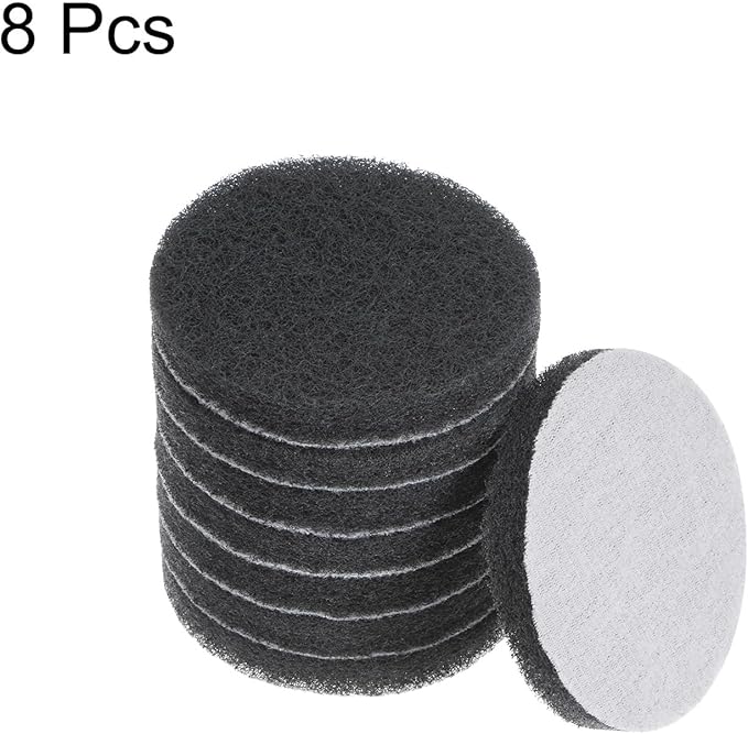 HARFINGTON 8pcs Drill Power Brush 3 inch Tile Scrubber Scouring Pads 800-1000 Grit for Bathroom Kitchen Household Cleaning