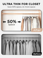 Smarter Plastic Hangers 200 Pack - Thin Hangers Non-Velvet with 360° Swivel Chrome Hook & Notches, Sweater Hanger No Shoulder Bump - Ideal for Dresses, Coats, Shirt, Jacket, Sweater - Black