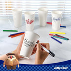 JOLLY CHEF 180 Count 16 oz Coffee Cups, White Drinking Paper Cups for Coffee, Water, Juice, or Tea, Suitable for Party, Picnic, Travel, and Events