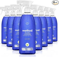 Method Glass Cleaner Spray, Mint, Ammonia Free Solution, Mirror & Window Cleaner - Great for Indoor & Outdoor Glass Surfaces, 28 oz Spray Bottles (Pack of 8)