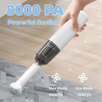 Portable Car Vacuum Cleaner, Cordless Handheld Vacuum, Lightweight Mini Vacuum for Car and Home with Washable HEPA Filter, Rechargeable
