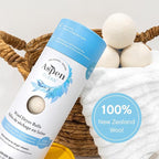 AspenClean | Wool Dryer Balls | 100% Pure New Zealand Wool | Reusable Natural Fabric Softener Alternative | Reduces Drying Time & Static | Pack of 3