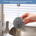 Stainless Steel Scrubber Scrubbing Scouring Pad Sponges Clean Pot Pan and Steel Wool for Kitchen Bathroom