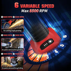 Angle Grinder 4-1/2" Cordless for Milwaukee 18V/M18 Battery, 6 Variable Speed Power Grinder, Brushless Angle Grinder Power Tools For Cutting Grinding Polishing (Tool Only)