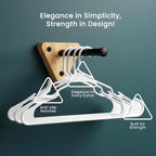 Utopia Home Plastic Hangers 200 Pack - Perfect Space Saving Clothes Hanger - Durable and Strong - Perfect Closet Organizers with Shoulder Grooves (White)