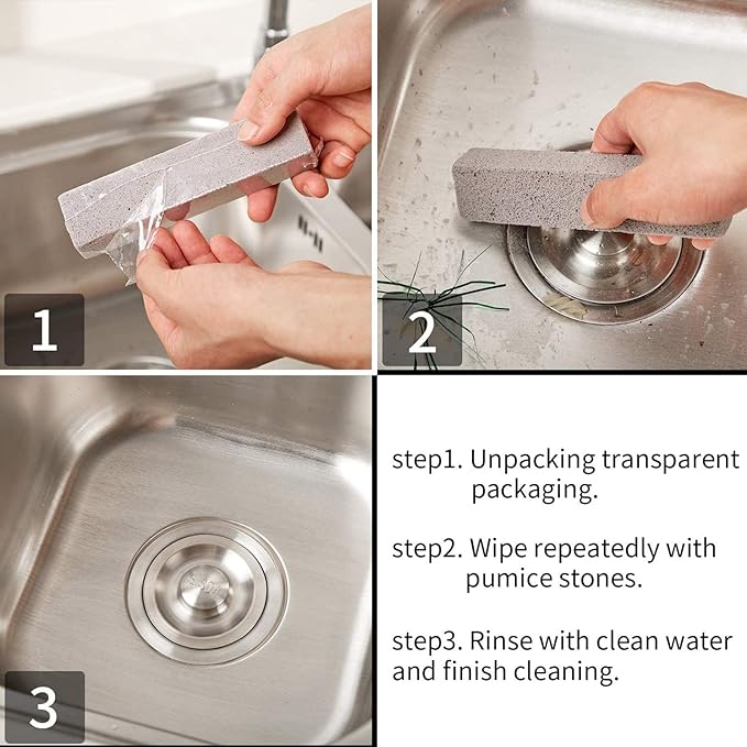 Chinco 20 Packs Pumice Stone for Cleaning, Scouring Pad Removing Stain Grime Without Leaving Scratches for Kitchen Oven Stove Home Bathroom Toilet Pool House Cleaning Supplies