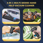 BSRCO 15000Pa Powerful Handheld Car Vacuum Cordless, 4-in-1 Multi-Function Hand Vacuum Cleaner with Type-C Charge, Dual Suction Modes,HEPA Filter, Ultra Lightweight (1.25lbs) for Home, Car & Pet Hair