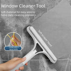 Shower Squeegee for Glass Doors All-Purpose Window Squeegee for Tile Shower Walls Mirror Bathroom Car Window Cleaning (White)