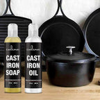 Culina Cast Iron Cleaning Kit A Cleaner Bundled with Cast-Iron Conditioner Oil 8oz Kosher Certified Protect your hands 100% natural