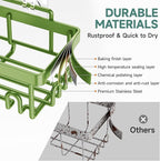 Veken Rustproof & Waterproof Shower Caddy 6-Pack, No Drilling Adhesive Shelves Rack with Soap Holder, Large Capacity Bathroom Organizers and Storage, Wall-Mounted Kitchen & Home Decor, Green