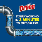 Drano Kitchen Granules Drain Clog Remover and Cleaner, Unclogs blockage from Grease or Cooking Oil, 8.8 oz