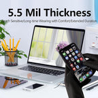 Disposable Latex Free Nitrile Gloves - 100 Pcs Black Cleaning, Powder Free Food Prep - Large
