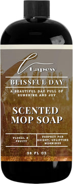 Lapew Blissful Day Scented Mop Soap - Luxury Floor Cleaner Concentrate for Mopping Tile, Laminate, Vinyl & Hardwood | Streak-Free, Low-Foam | 36 oz
