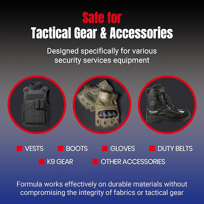 (2-Pack) Calvana 16.9 fl.oz Vest Odor Eliminator Spray, Vest Deodorizer for Security Services & Tactical Equipment, Residue-Free, Safe for All Fabrics, All-day Freshness