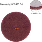 HARFINGTON 8pcs Drill Power Brush 3 inch Tile Scrubber Scouring Pads 320-400 Grit for Bathroom Kitchen Household Cleaning