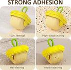 2Pcs Reusable Lint Roller Set, Portable Mini Travel Lint Roller, Washable Sticky Roller, Mini Pet Hair Removal Tool,Easy Removing Hair on Clothes Sofa Bed Carseat (2 Yellow)