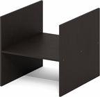 Furinno Cubicle Cube Insert, H-Shelf Cube Organizer, 2-Tier Shelf Accessory, Fits into Furinno Triple Thick Cubes, IKEA Kallax, for Organizers and Storage, Black Dark Oak
