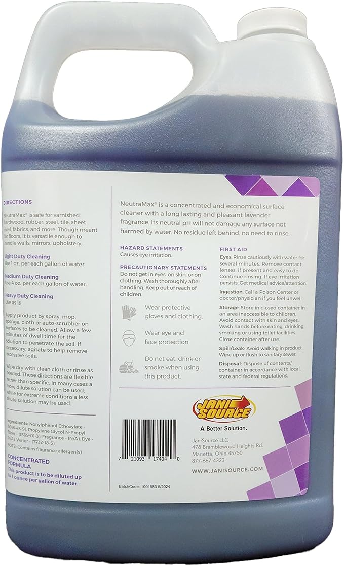 Neutramax Lavender Scented Concentrated Neutral Floor Cleaner, 1 Gallon