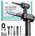 Compressed Air Duster: 130000RPM Electric Air Duster with LED Light Mini Air Blower Rechargeable Cordless Keyboard Cleaning Jet Dry Blower - Car, PC and Home Cleaning Kit Replaces Compressed Air Can