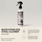 John Boos Stainless Steel Cleaner with Fine Mist Spray, Lavender Scent, 8 oz - Streak-Free Cleaning Polish & Stain Remover for Stoves, Ovens, Sinks, & Kitchen Surfaces