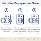 THE CLEAN PEOPLE Washing Machine Cleaner - Washer Machine Cleaner Tablets for Removing Odor, Grime & Scale Buildup - Front Load and Top Load Laundry Machine Cleaner - 20 Count