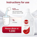 1L Floor Rose Cleaning Solution Compatible With Tineco/Bissell/Dreame And Shark, Fragrance Deodorization, Deep Cleans for Multiple Hard Floors, Suitable With Cordless Wet/Dry Vacuum Cleaner