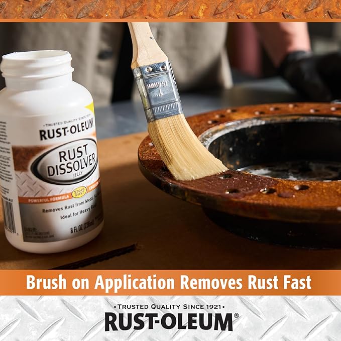 Rust-Oleum Rust Dissolver Jelly | Heavy-Duty Corrosion Remover for Metal Tools, Cars, Bikes, Grills, Bolts, Firearms & More | 8 oz