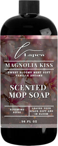 Lapew Magnolia Kisses Scented Mop Soap - Luxury Floor Cleaner Concentrate for Mopping Tile, Laminate, Vinyl & Hardwood | Streak-Free, Low-Foam | 36 oz