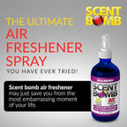 Scent Bomb Mulberry Air Freshener Spray, Long-Lasting Odor Eliminator for Home & Car, Effective Deodorizer Spray