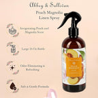 Abbey & Sullivan Linen Spray, Peach Magnolia, Fabric Freshener and Fragrance Room Spray, Pack of 2, 16 oz