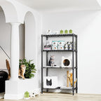 M MZG 1000 lbs 4 Tier Shelf Metal Storage Shelves Shelving Wire Rack Heavy Duty Closet Organizers for Garage Kitchen Bathroom Laundry Black 15.7" D x 33.5" W x 59.5" H