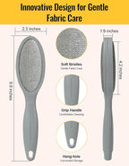 Lint Brush Pet Hair Remover for Clothes, Couches - 2 Pack, Dual Side, Gray