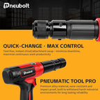 Air Hammer Kit with 4-Piece Chisel Set & Case, 2500 BPM Pneumatic Hammer Set for Automotive Repair, Metal Working, Rust Removal & Home Garage