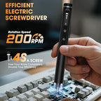TanSon Mini Electric Screwdriver Set,3.7V Cordless Precision Screwdriver Set with 50 in 1 Magnetic Bits,Magnetic Storage,5 Torque Setting,LED Display,Small Repair Tool Kit for Computers,Phones,Watches