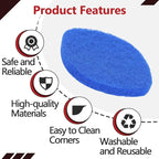 10Pcs Shower Scrubber Refill Pads Compatible with Clorox Tub & Tile Scrubber, Durable Blue Non-Scratch Replacement Pads for Bathroom & Toilet Wall Floor Cleaning