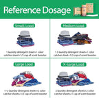 CLEARALIF All In One Laundry Kit. 80 Unscented Laundry Sheets, 7 oz Lavender Scent Booster, 80 Color Absorber Sheets