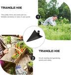 DOITOOL Japanese Garden Hoe Triangle Weeding Hoe Steel Gardening Tool 10.62X7.87X3.14 Inch Handheld for Planting and Soil Digging