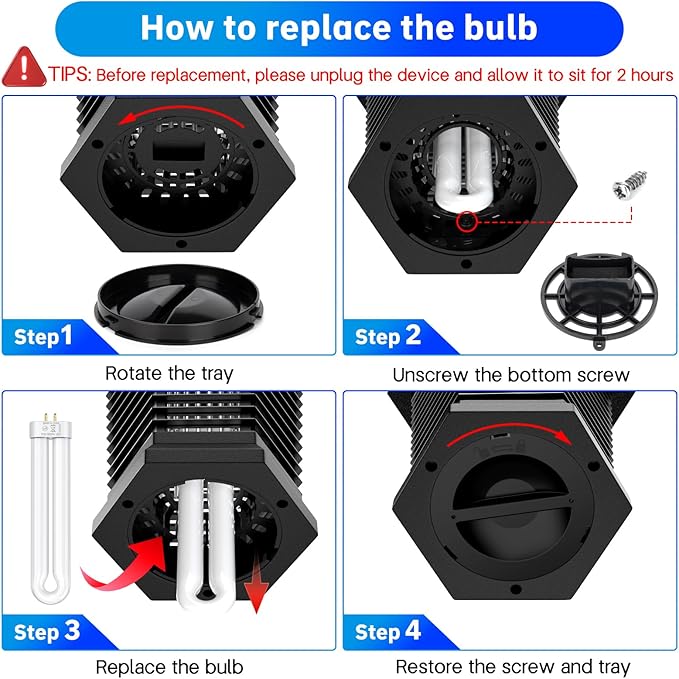 Klahaite Replacement Light Bulb Bug Zapper 15W Bug Light Bulbs for K15, X3,T6, T8, T9 Bug Zapper Outdoor 4-Pin Base U Shaped Twin Tube Bulb for Outdoor Mosquito Zapper