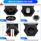 Klahaite Replacement Light Bulb Bug Zapper 15W Bug Light Bulbs for K15, X3,T6, T8, T9 Bug Zapper Outdoor 4-Pin Base U Shaped Twin Tube Bulb for Outdoor Mosquito Zapper