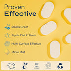 FOMIN Multi Surface Cleaner Refill Tablets (12 Pack) - Lemon Zest - All Purpose Cleaner Refill Tablets, All-In-One Tablet Cleaner For Household & Kitchen Cleaning - Makes 204 fl oz (12 x 17 Fl oz)