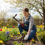 INTERTOOL Small Cutter Mattock – 1.5 lb Forged Steel Garden Tool Weeding, Digging, Camping - Anti-Slip Fiberglass Handle HT08-0304