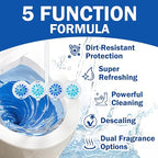 SCENTORINI 4-in-1 Toilet Bowl Cleaner Rim Hanger, Hanging Automatic Toilet Bowl Freshener, 4 Ocean & 4 Lavender Scent, Toilet Bowl Cleaning Balls Long-Lasting up to 30 Days