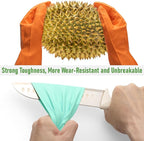 Rubber Cleaning Dishwashing Kitchen-Gloves - 3 Pairs Colorful Dish Gloves,Reusable Rubber Gloves for Dishwashing