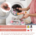 Blulu 12 Pieces Pet Hair Remover for Laundry Dryer Balls Reusable Washing Machine Hair Catcher Pet Dog Cat Catcher Lint Remover (Pink Set)
