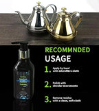 Metal Polish and Cleaner Cream Forsilverware Copper Brass and Brasso Tarnish Remover Jewelry Sterling Silver Chrome Aluminum Stainless Steel Scratch Composition Easily Restores and Protects