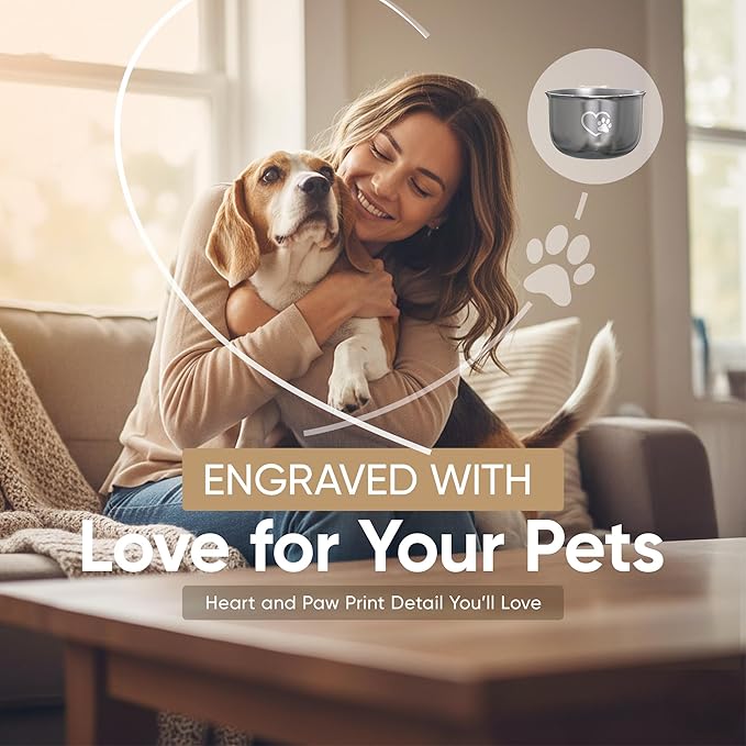 Color Up ¾ Cup Pet Food Scoop – Stainless Steel Dog Food Scoop Cup (12 Tbsp) – Heavy-Duty, Rust-Resistant Measuring Scoop for Dogs, Cats, Birds & Rabbits – Ideal for Dry Food & Treats